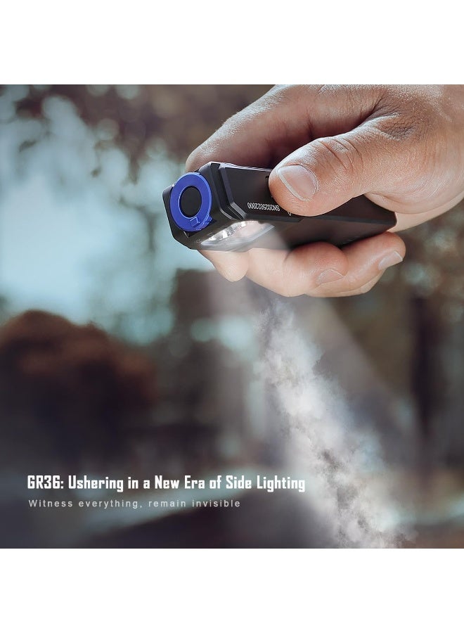 IMALENT Rechargeable Pocket LED Flashlight with UV Light & Motion Sensor – Black - Image 2